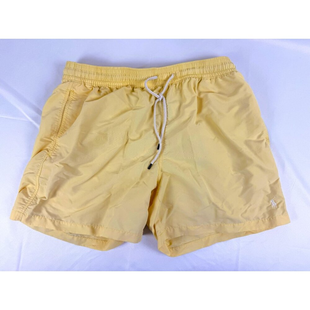 Polo Ralph Lauren swim trunks Men's XL Yellow short 6" inseam liner